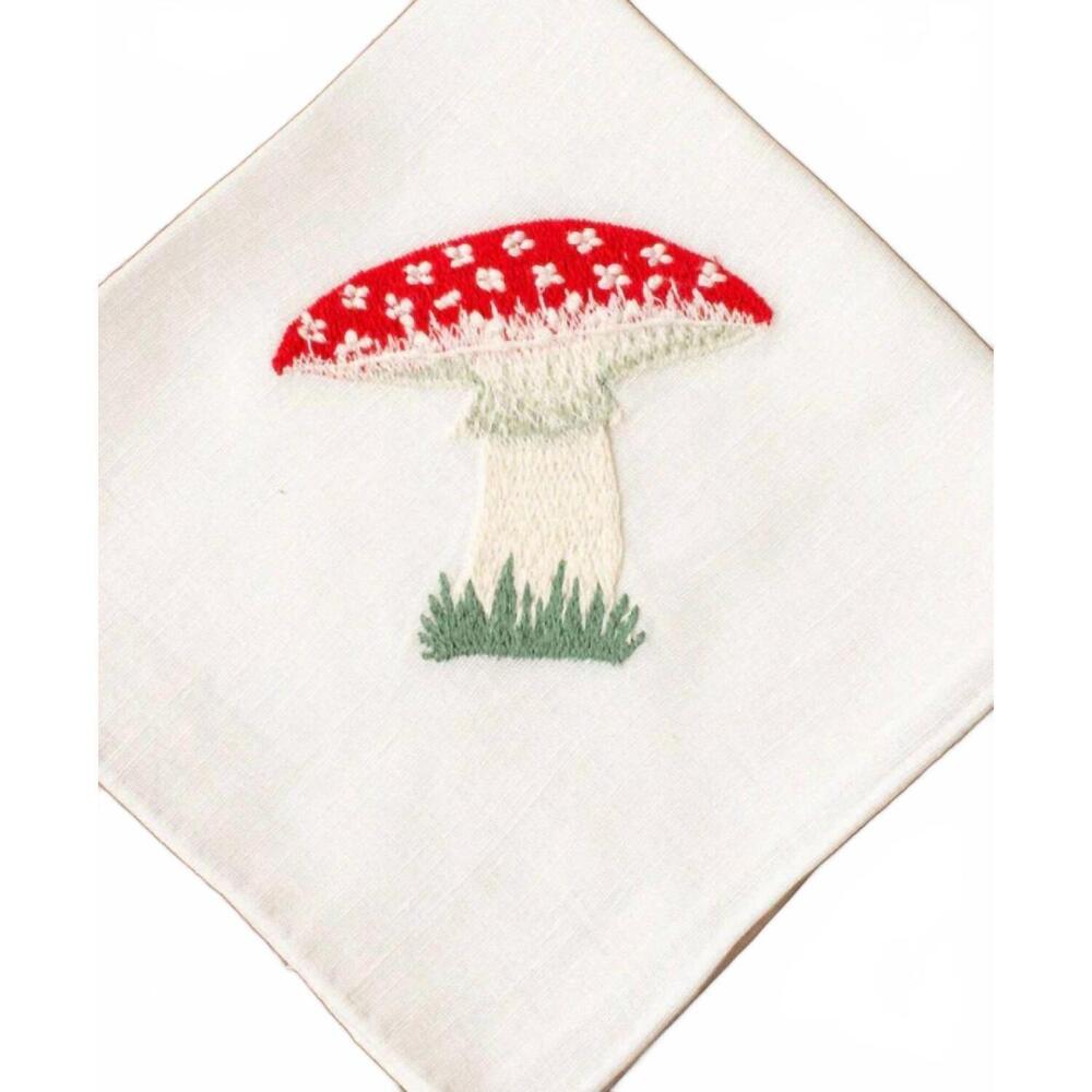 NEW ALIX OF BOHEMIA cai mushroom handkerchief in white - Picture 2 of 2